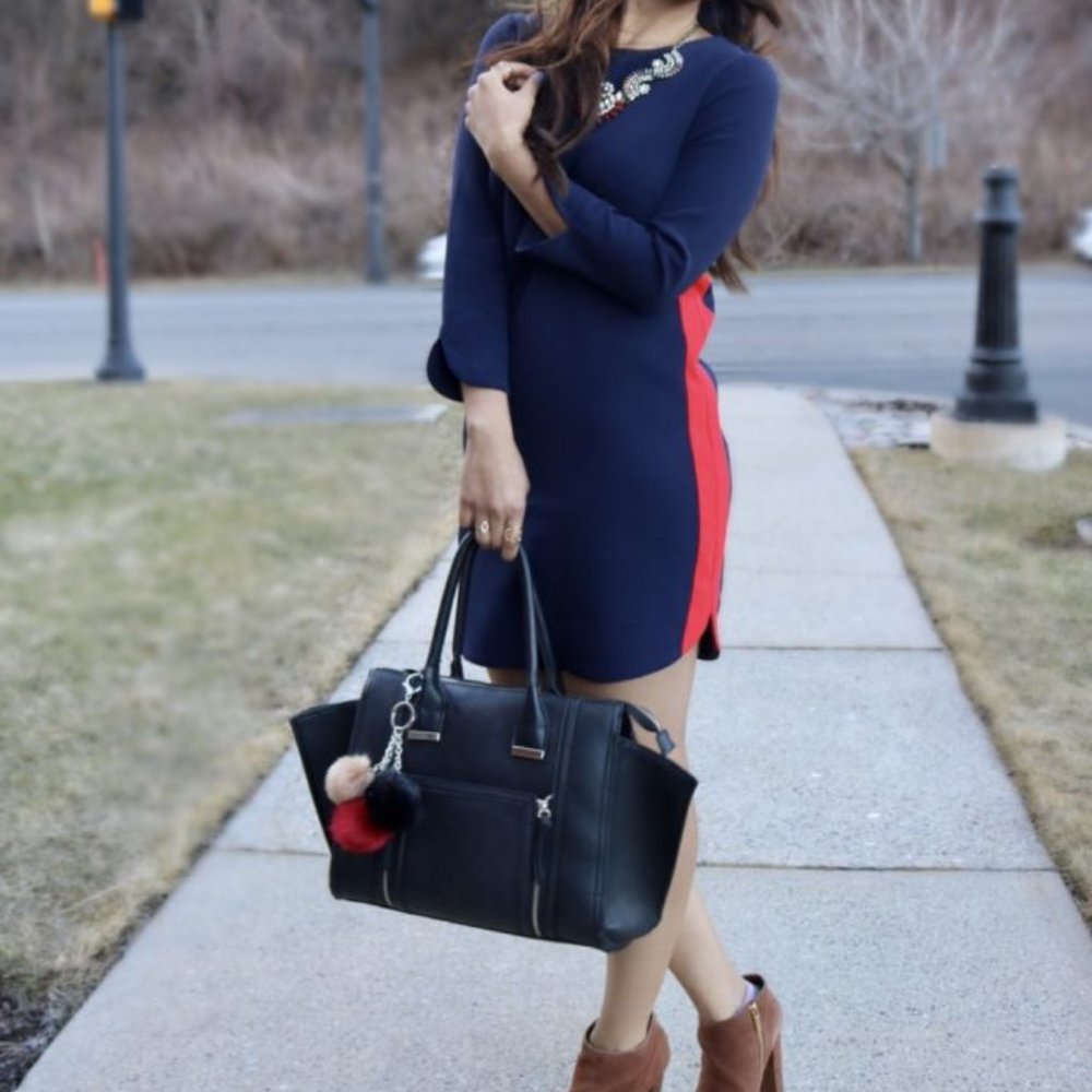 🌟 SALE H&M Navy Blue Long Sleeve tunic Dress